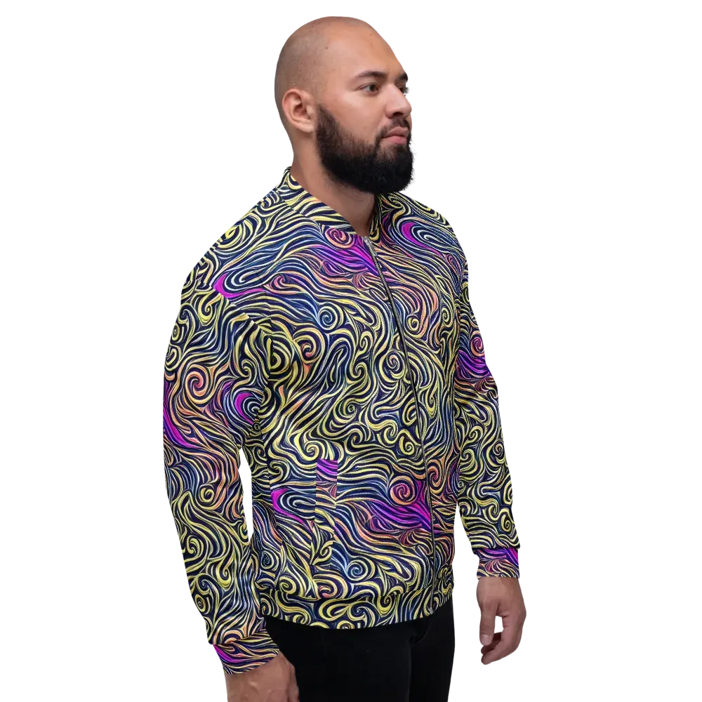 Velvet Whirlpool on Bomber Jacket — Right
