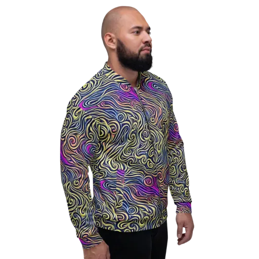 Velvet Whirlpool on a Bomber Jacket
