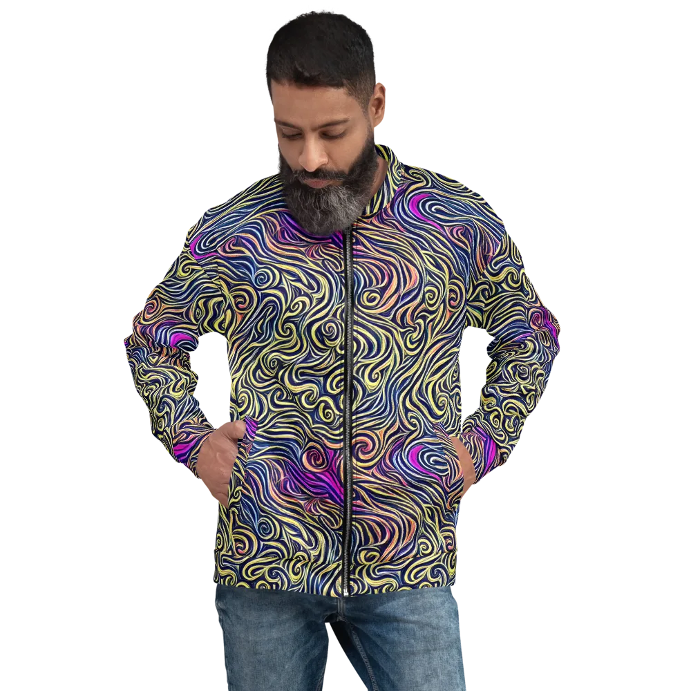 Velvet Whirlpool on Bomber Jacket — Front