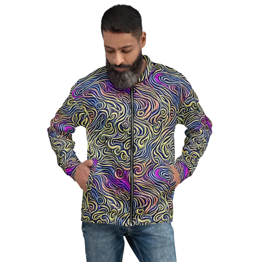 Velvet Whirlpool on Bomber Jacket — Front