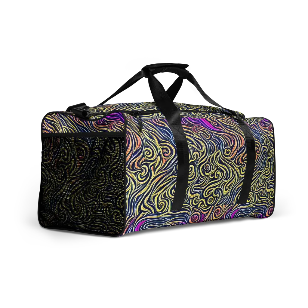 Velvet Whirlpool on Duffle Bag — Right Front