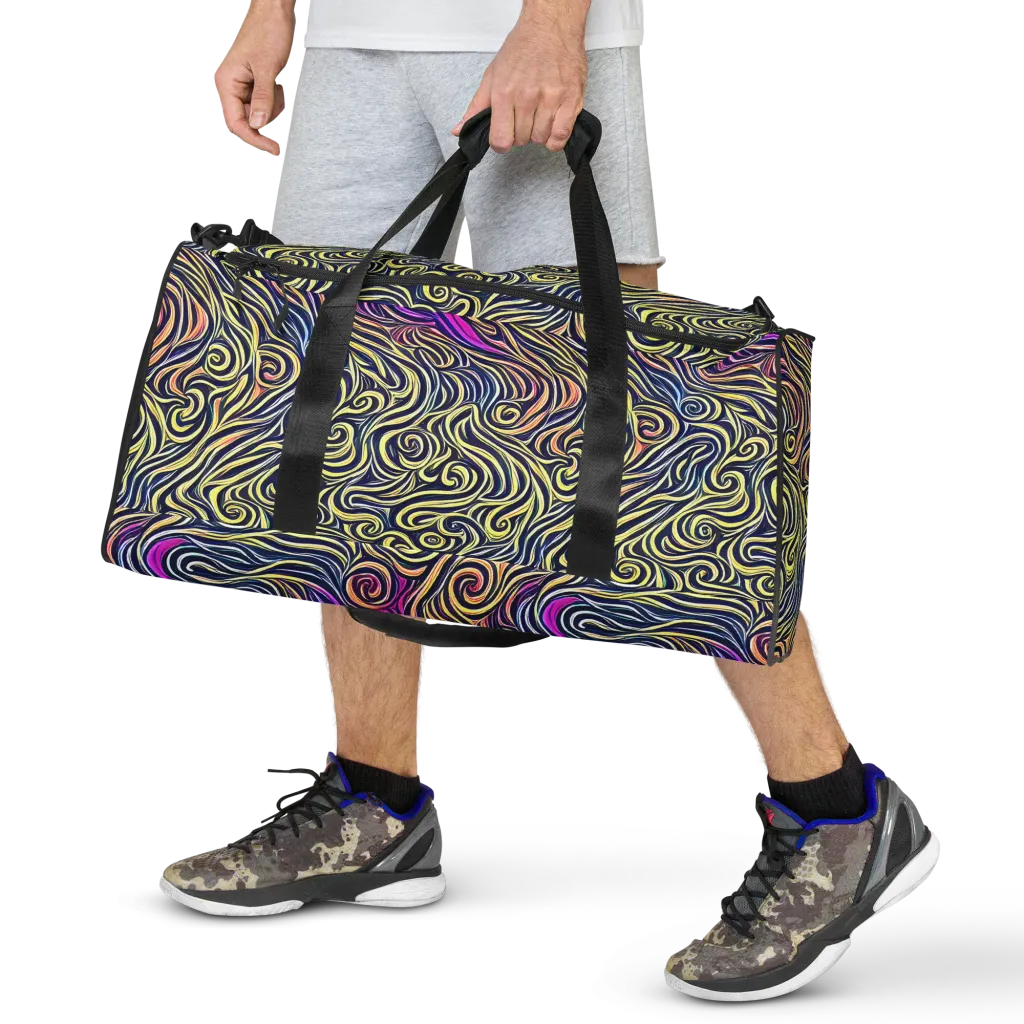 Velvet Whirlpool on Duffle Bag — Front