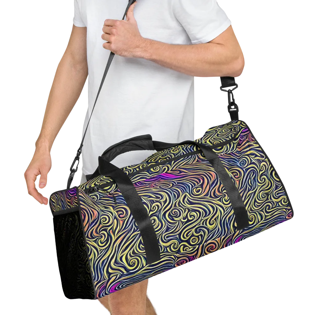 Velvet Whirlpool on Duffle Bag — Right Front
