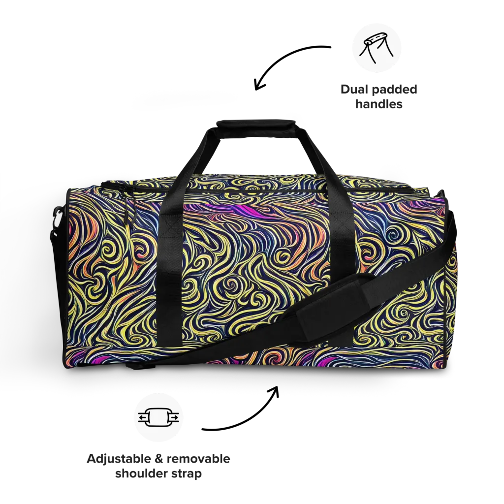 Velvet Whirlpool on Duffle Bag — Front
