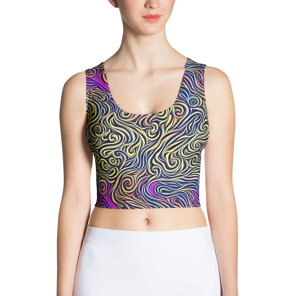 Velvet Whirlpool on Crop Top — Front