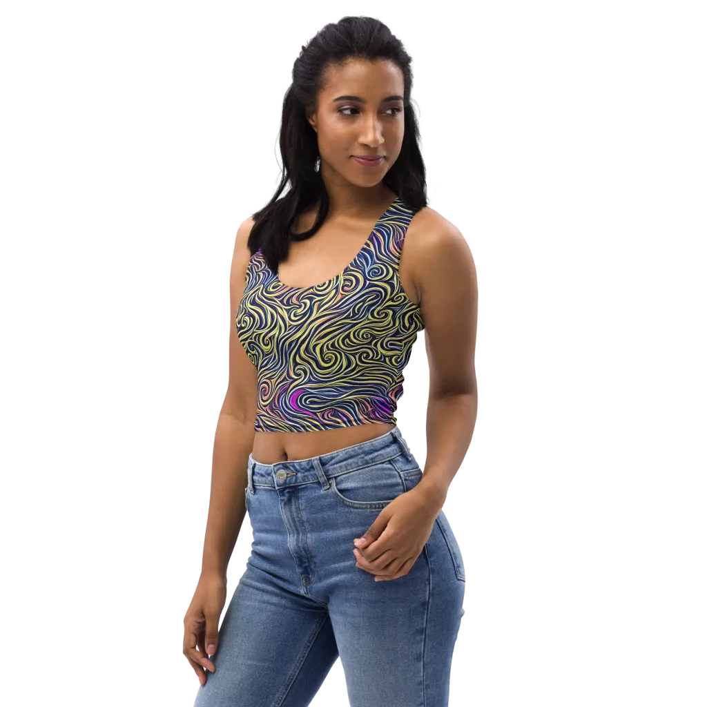 Velvet Whirlpool on Crop Top — Left Front