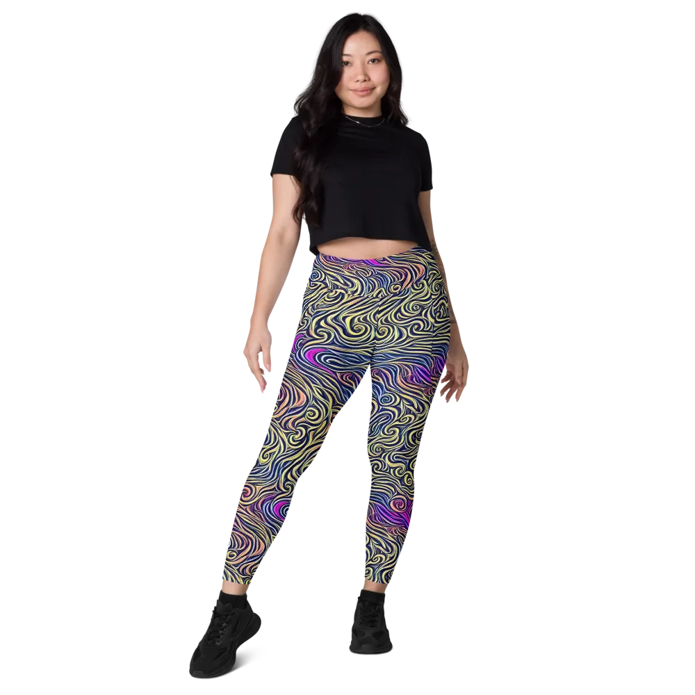 Velvet Whirlpool on Leggings with Pockets — Front