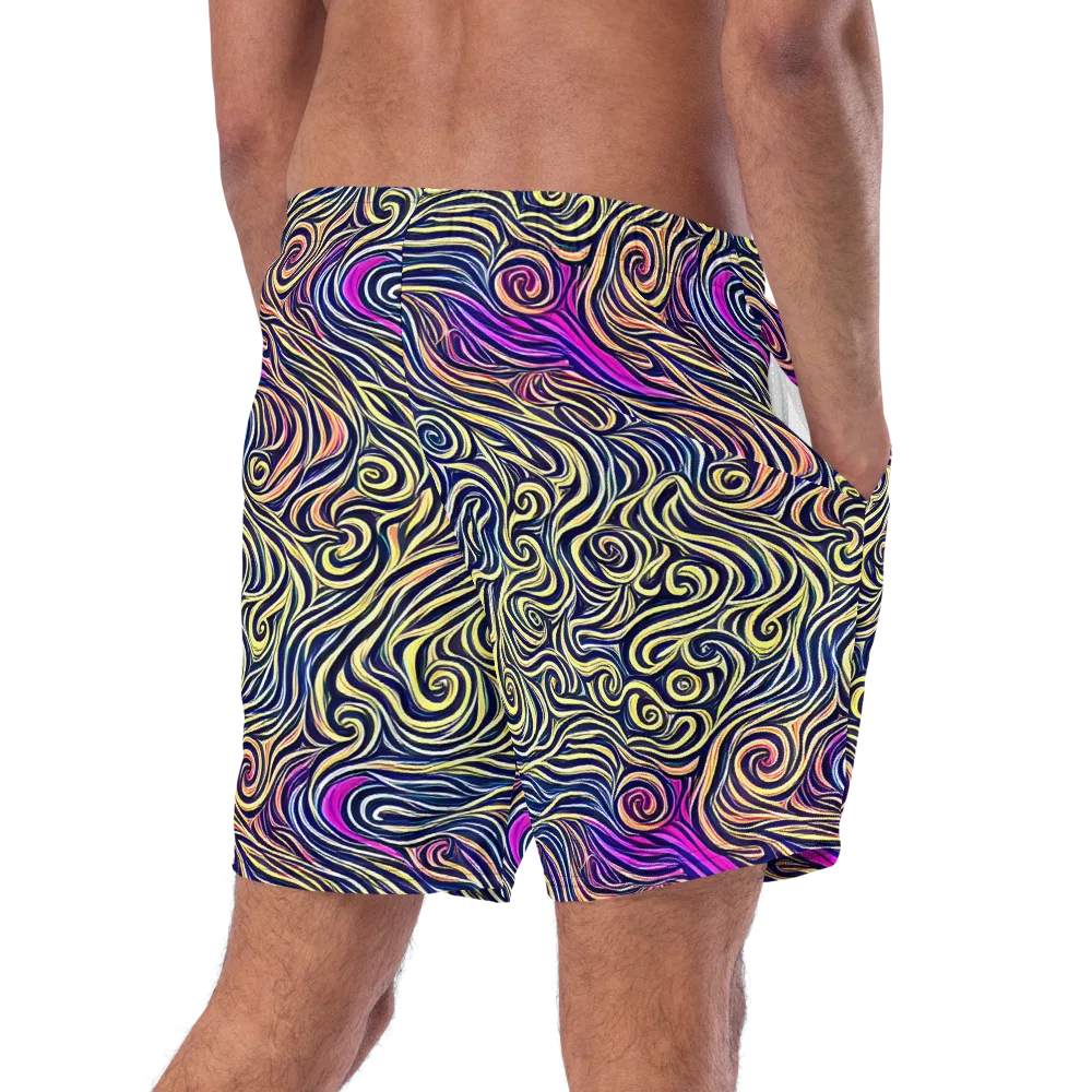 Velvet Whirlpool on Swim Trunks — Right Back