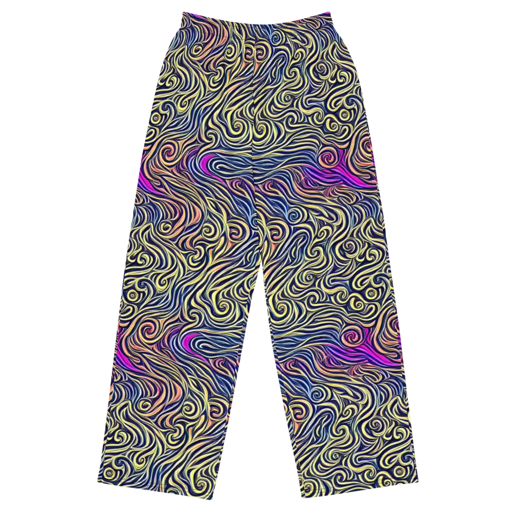Velvet Whirlpool on Wide-Leg Pants — Front