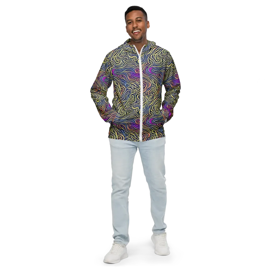 Velvet Whirlpool on Men's Windbreaker — Front