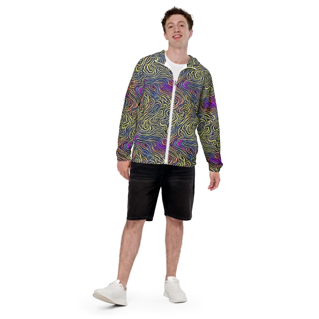Velvet Whirlpool on Men's Windbreaker — Front