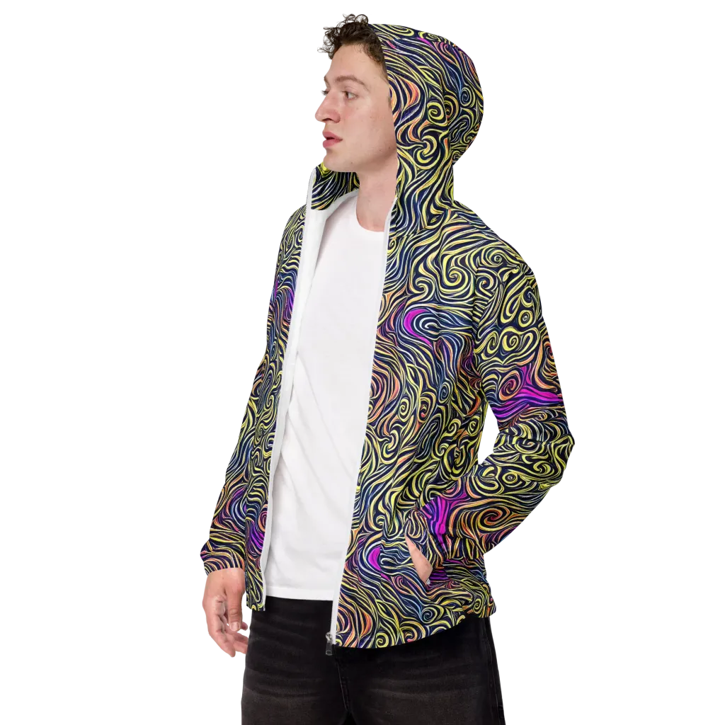 Velvet Whirlpool on Men's Windbreaker — Left Front