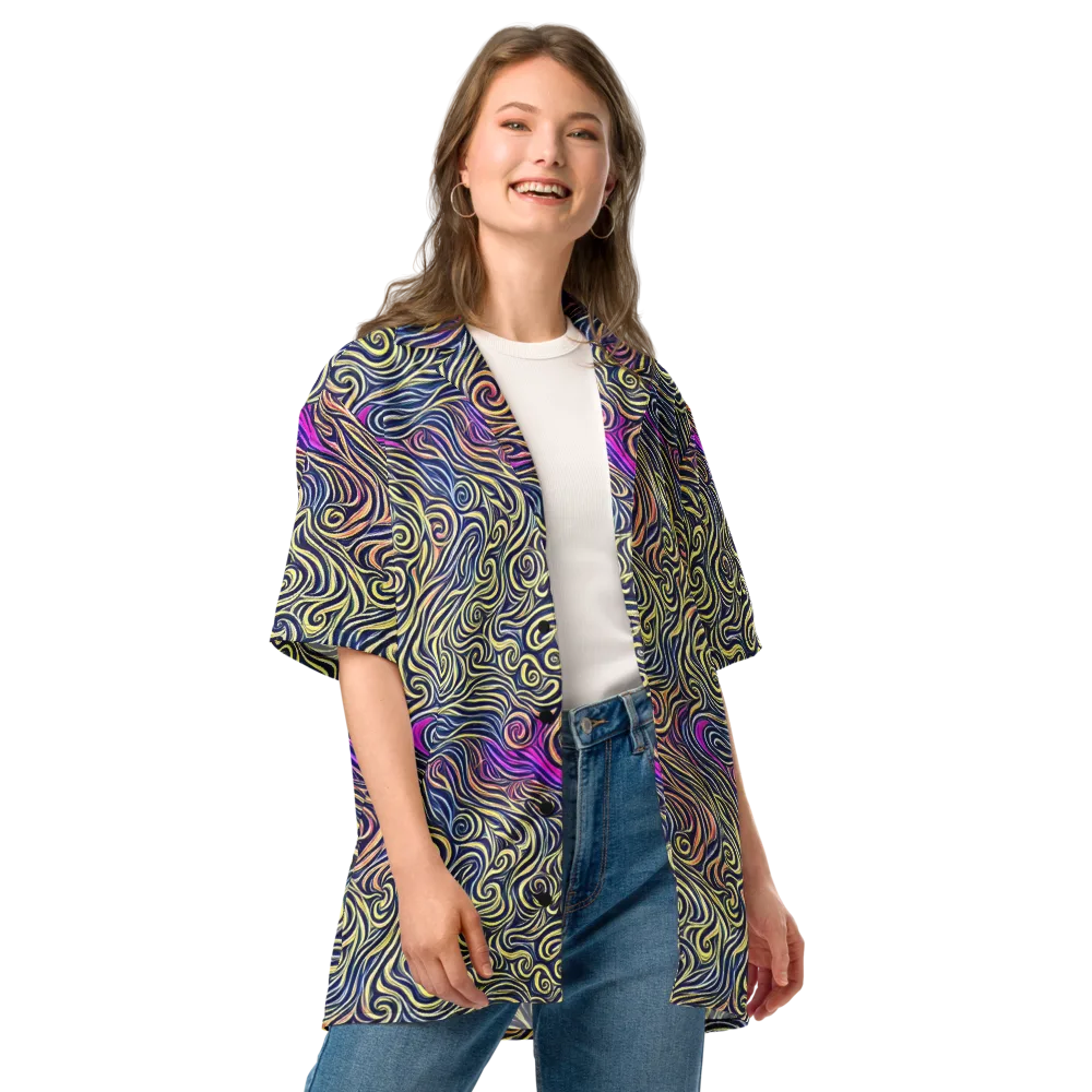 Velvet Whirlpool on Button Shirt — Front