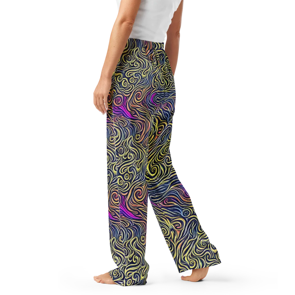 Velvet Whirlpool on Women's Pajama Pants — Left