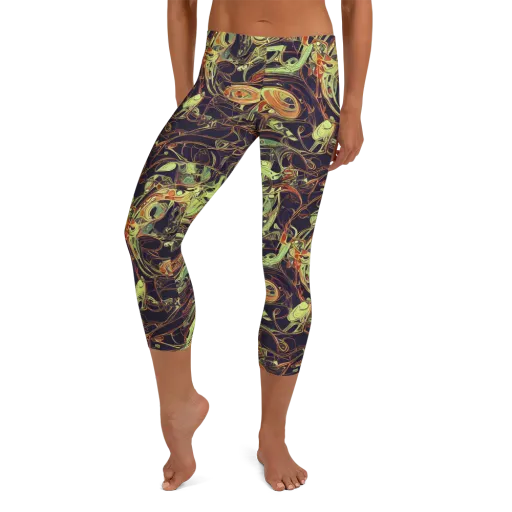 Molten Labyrinth on a Capri Leggings