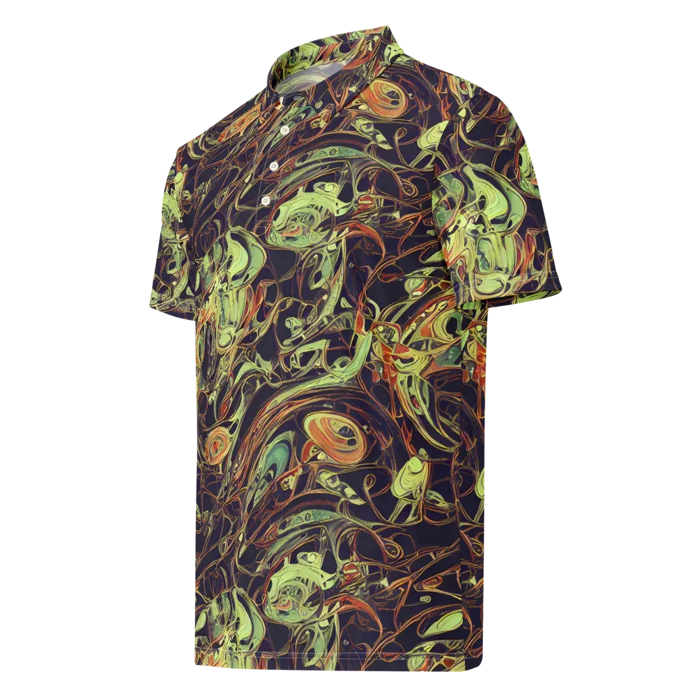 Molten Labyrinth on Men's Slim Fit Polo Shirt — Left Front