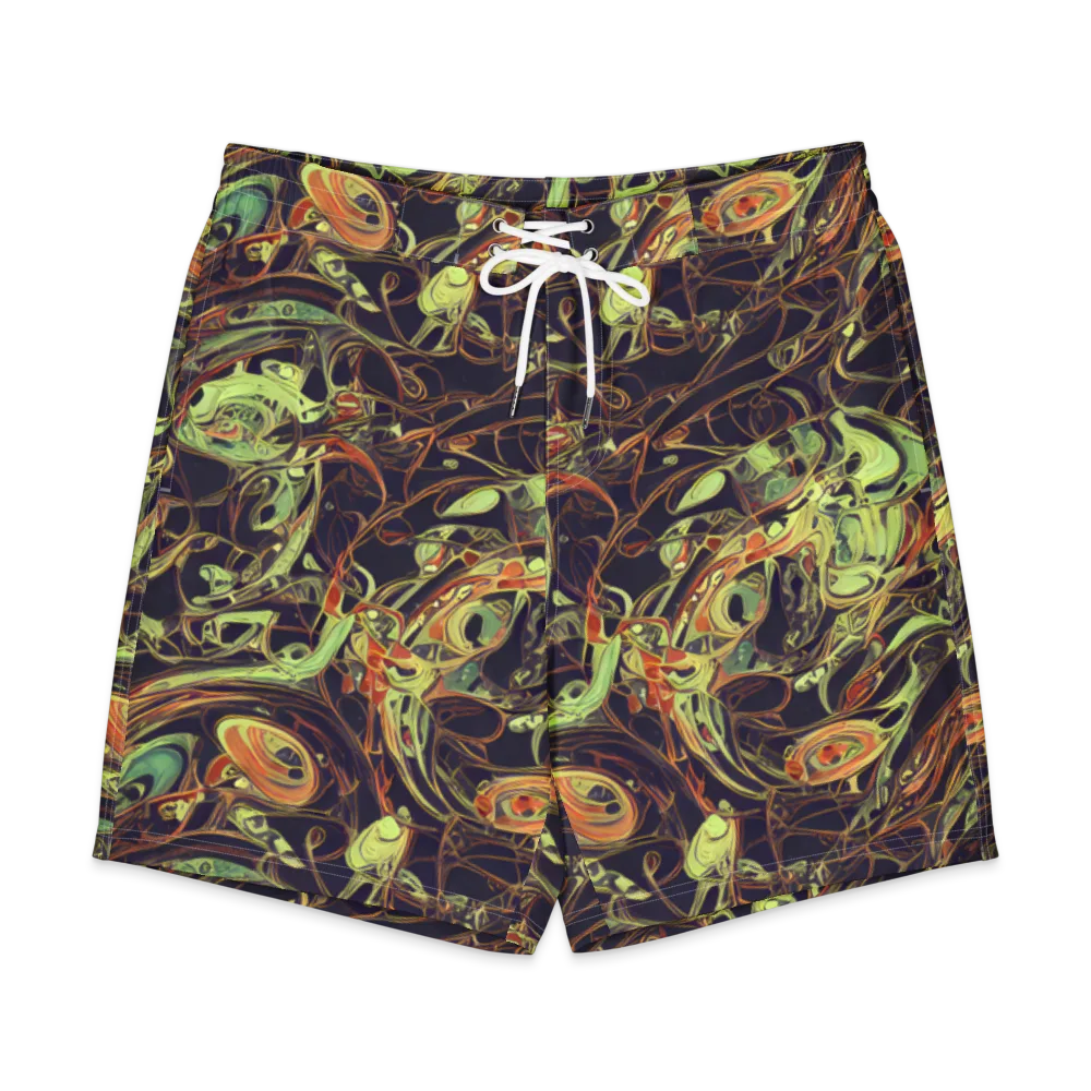 Molten Labyrinth on Men's Board Shorts — Front