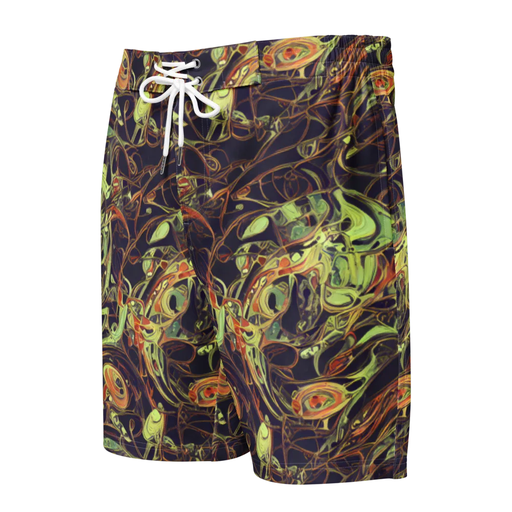 Molten Labyrinth on Men's Board Shorts — Front