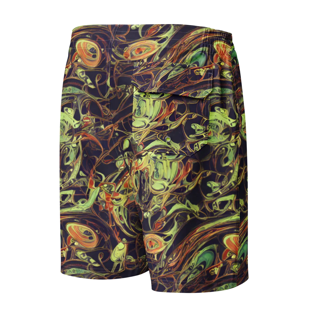 Molten Labyrinth on Men's Board Shorts — Back