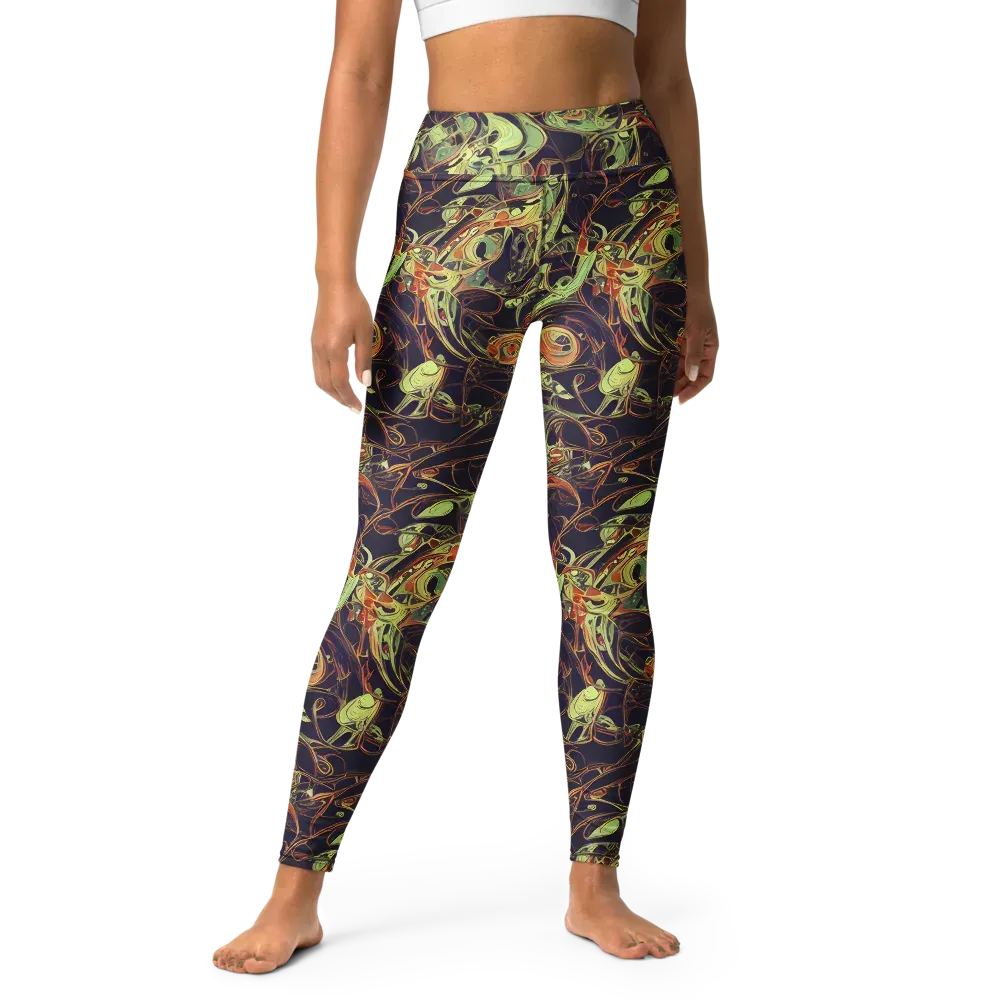 Molten Labyrinth on Yoga Leggings — Front