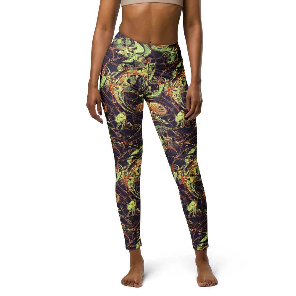 Molten Labyrinth on Yoga Leggings — Front