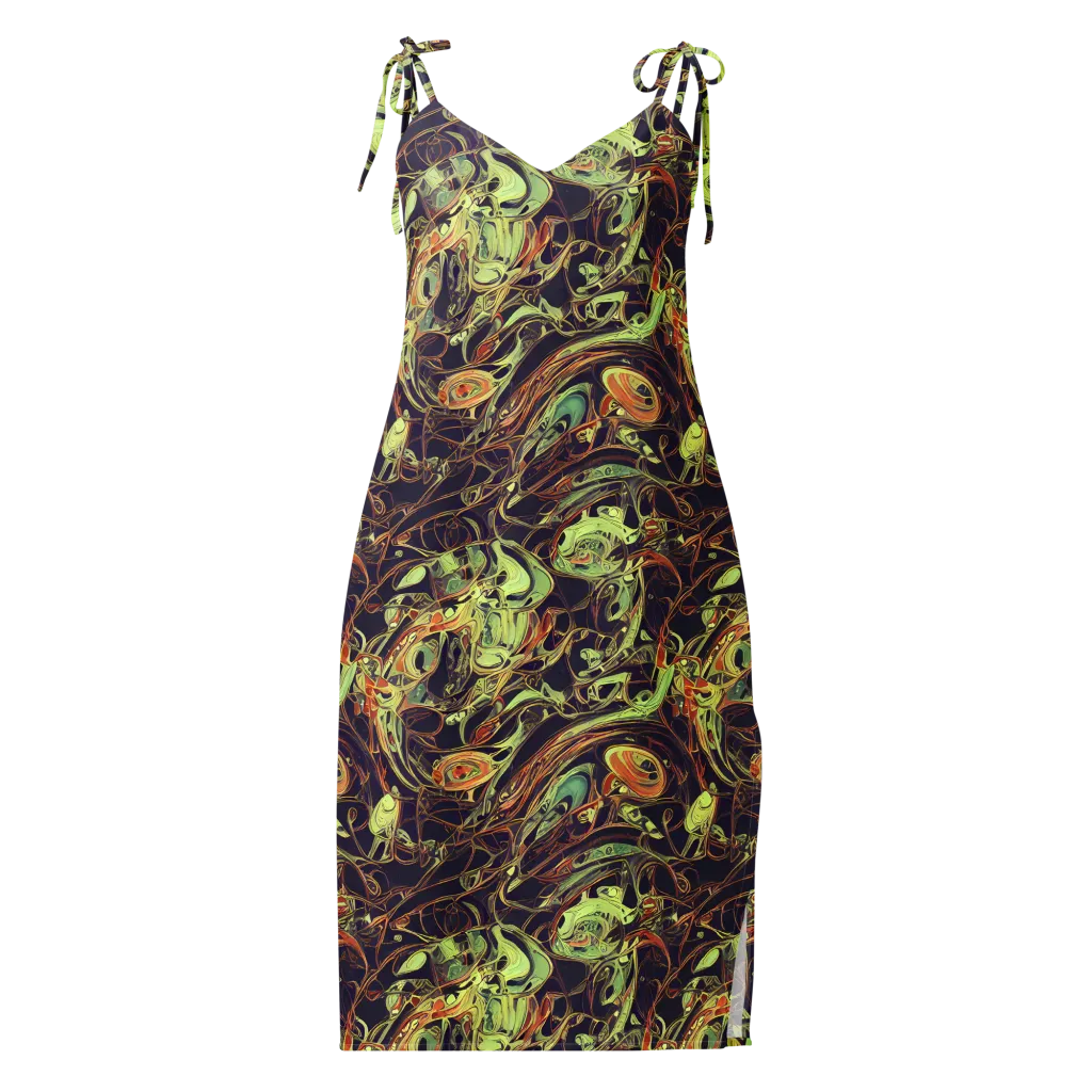 Molten Labyrinth on Slip Dress — Front