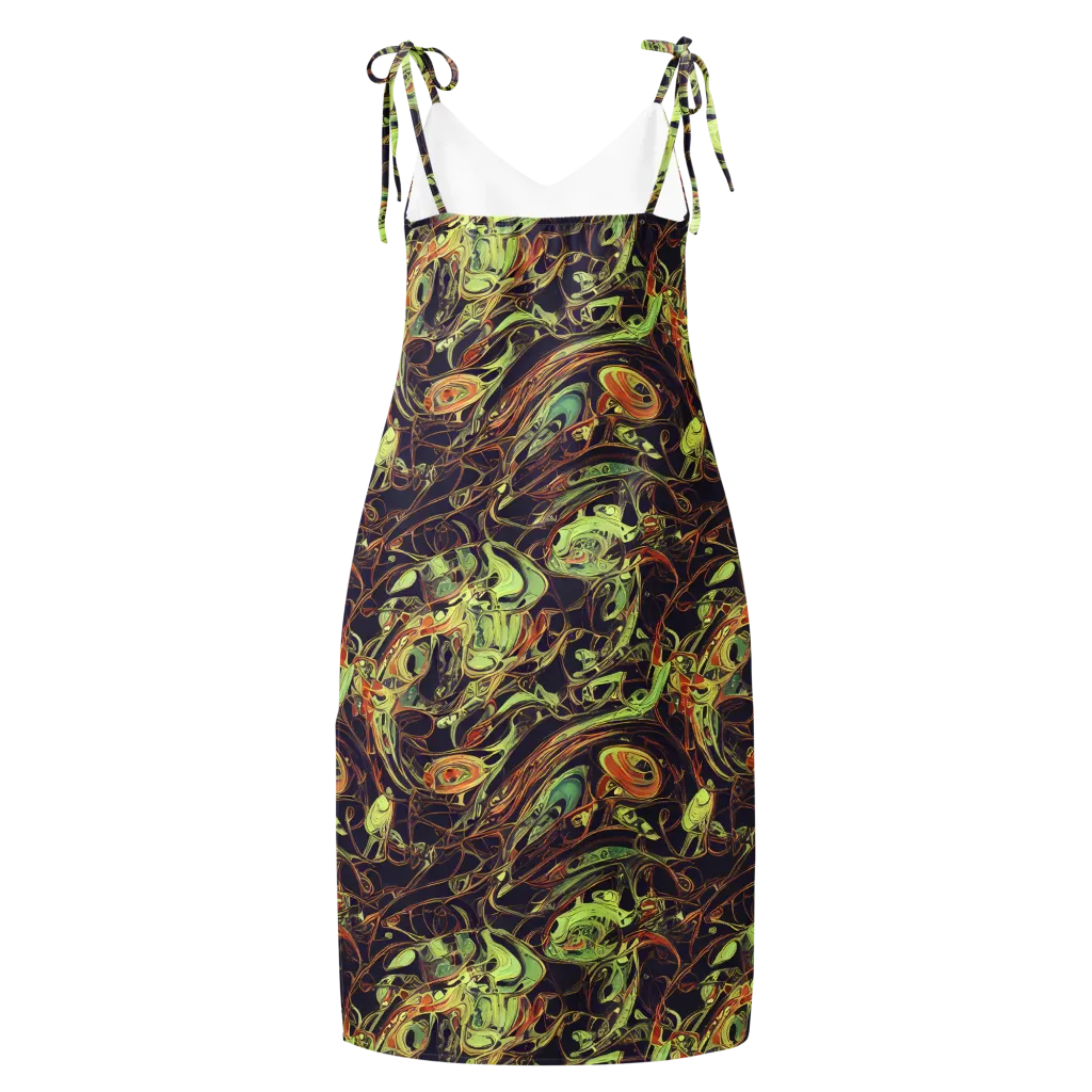 Molten Labyrinth on Slip Dress — Back