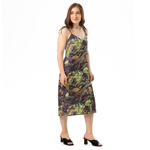 Molten Labyrinth on a Slip Dress