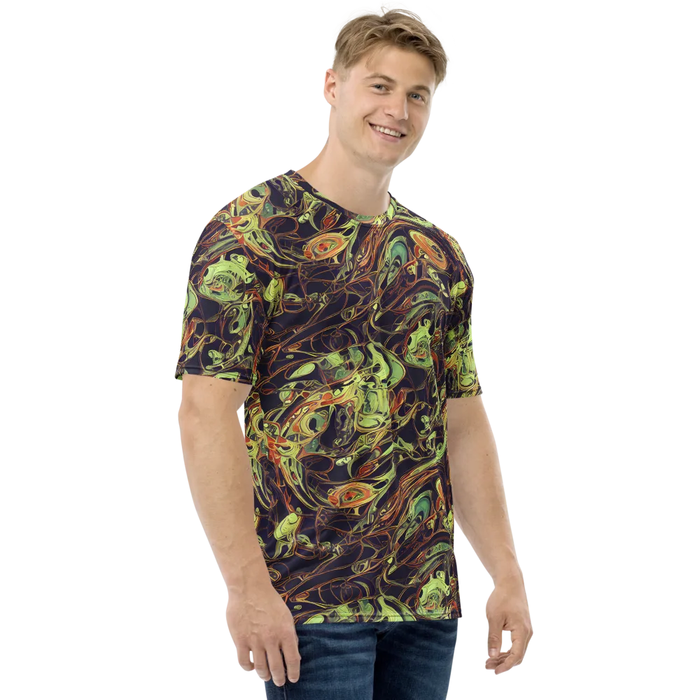 Molten Labyrinth on Men's Crew Neck T-Shirt — Right