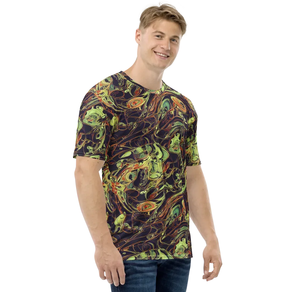Molten Labyrinth on Men's Crew Neck T-Shirt — Right