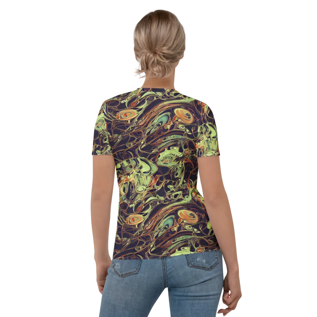 Molten Labyrinth on Women's Crew Neck T-Shirt — Back