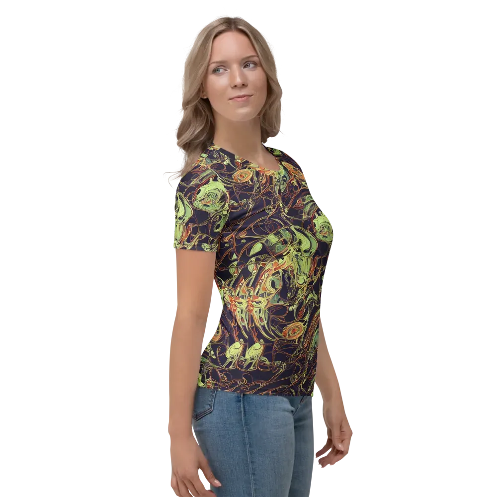Molten Labyrinth on Women's Crew Neck T-Shirt — Right