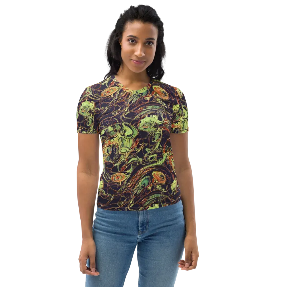 Molten Labyrinth on Women's Crew Neck T-Shirt — Front