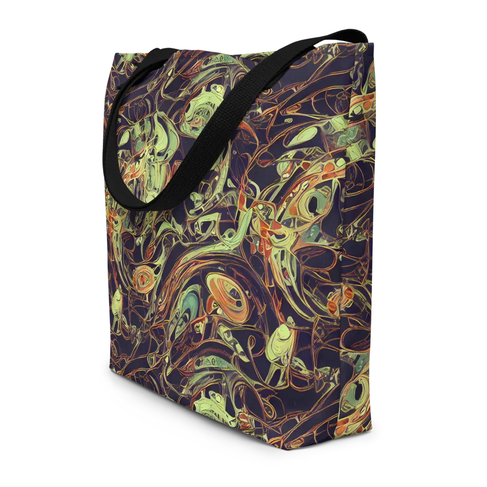 Molten Labyrinth on Large Tote Bag W/ Pocket — Front