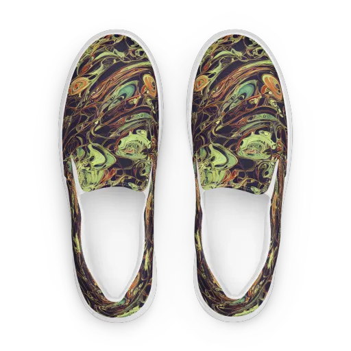 Molten Labyrinth on a Women's Slip-On Canvas Shoes