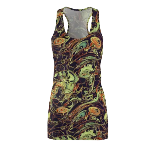 Molten Labyrinth on a Racerback Dress