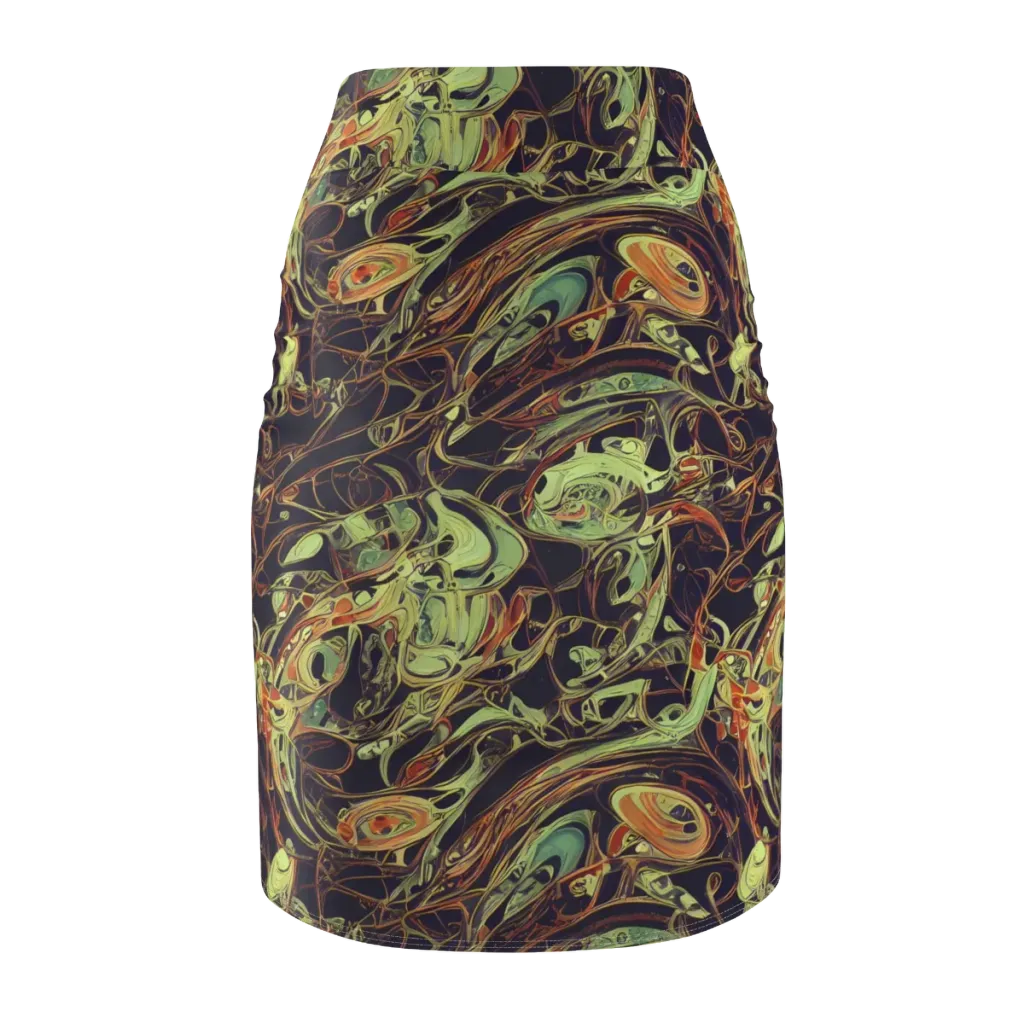 Molten Labyrinth on Pencil Skirt — Back