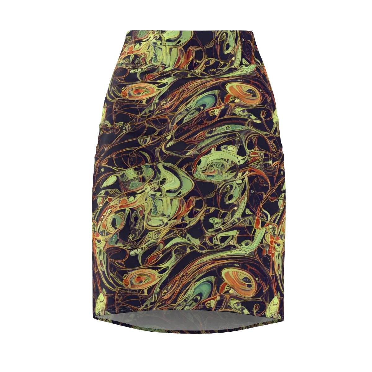 Molten Labyrinth on Pencil Skirt — Front