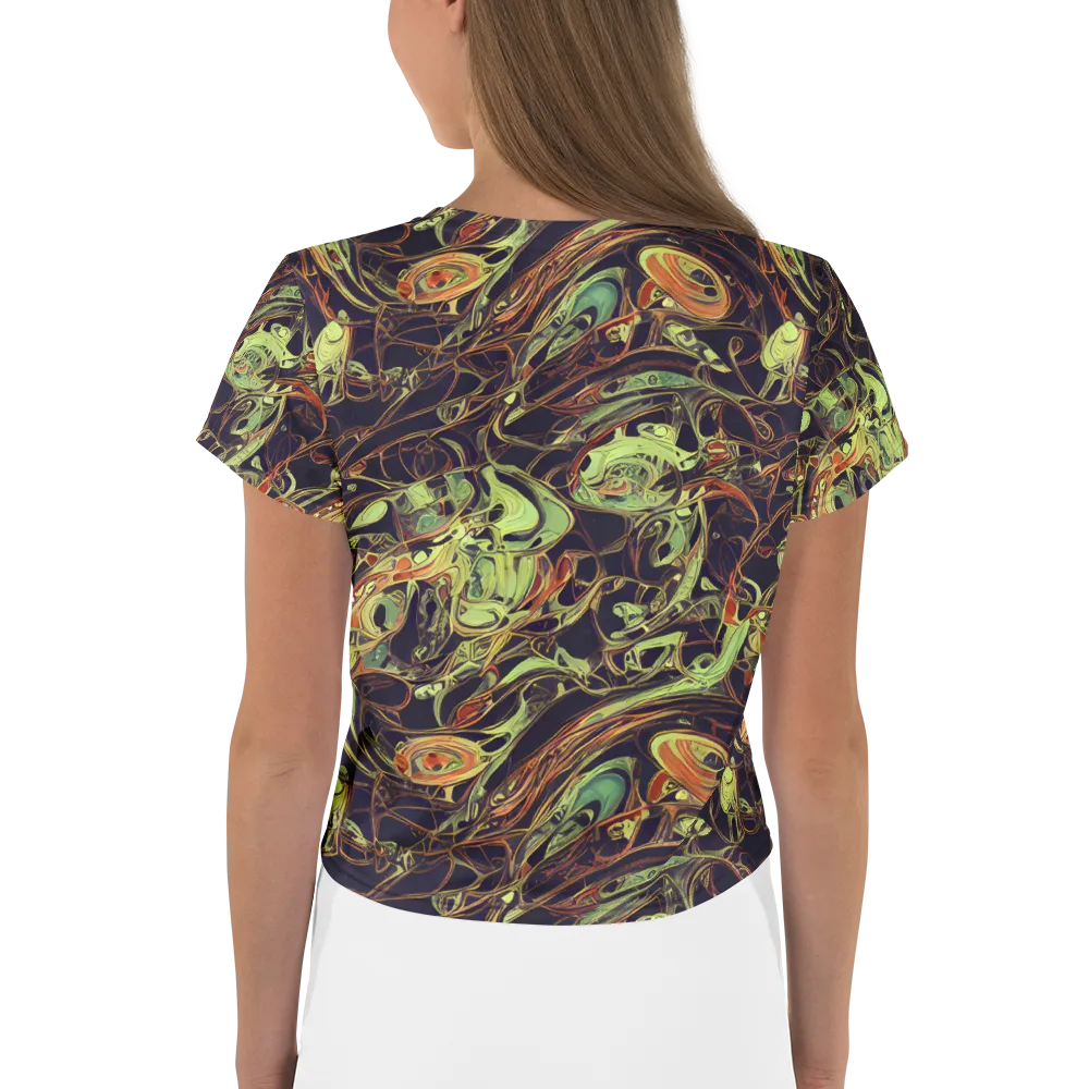 Molten Labyrinth on Crop Tee — Back