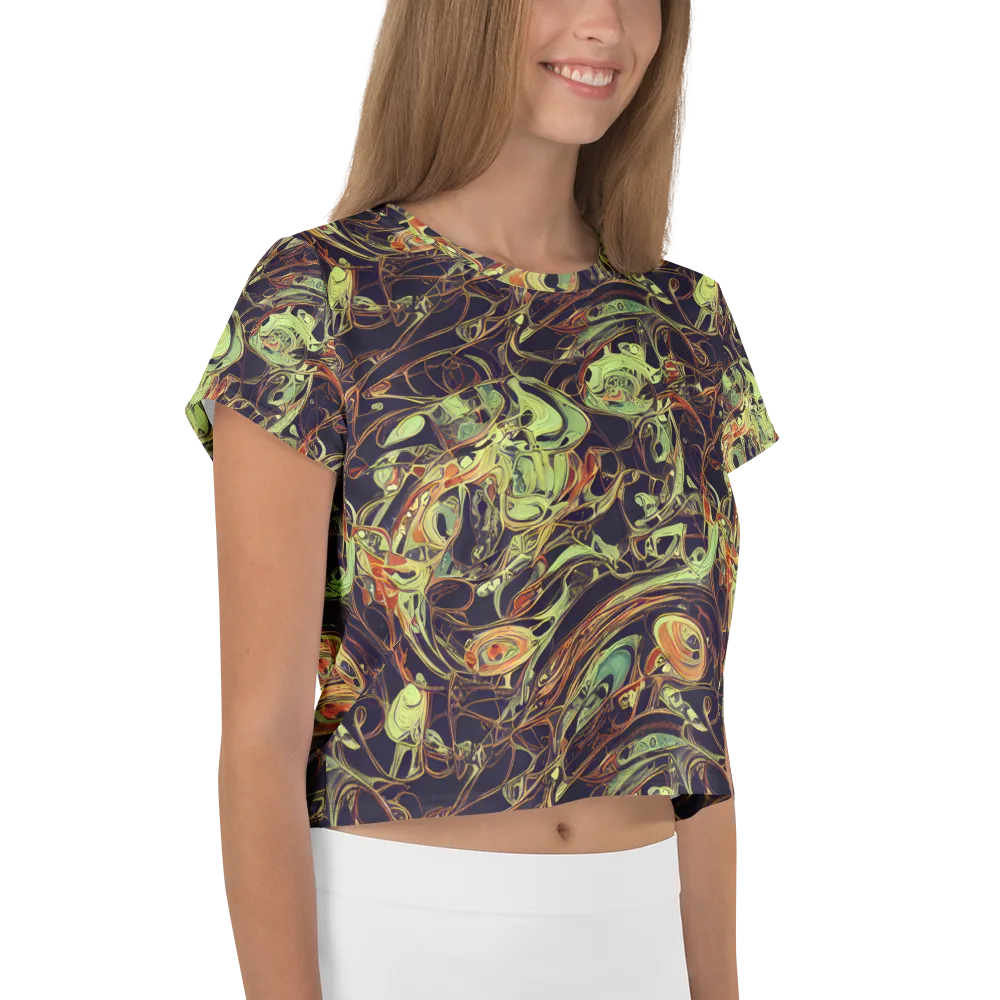 Molten Labyrinth on Crop Tee — Right