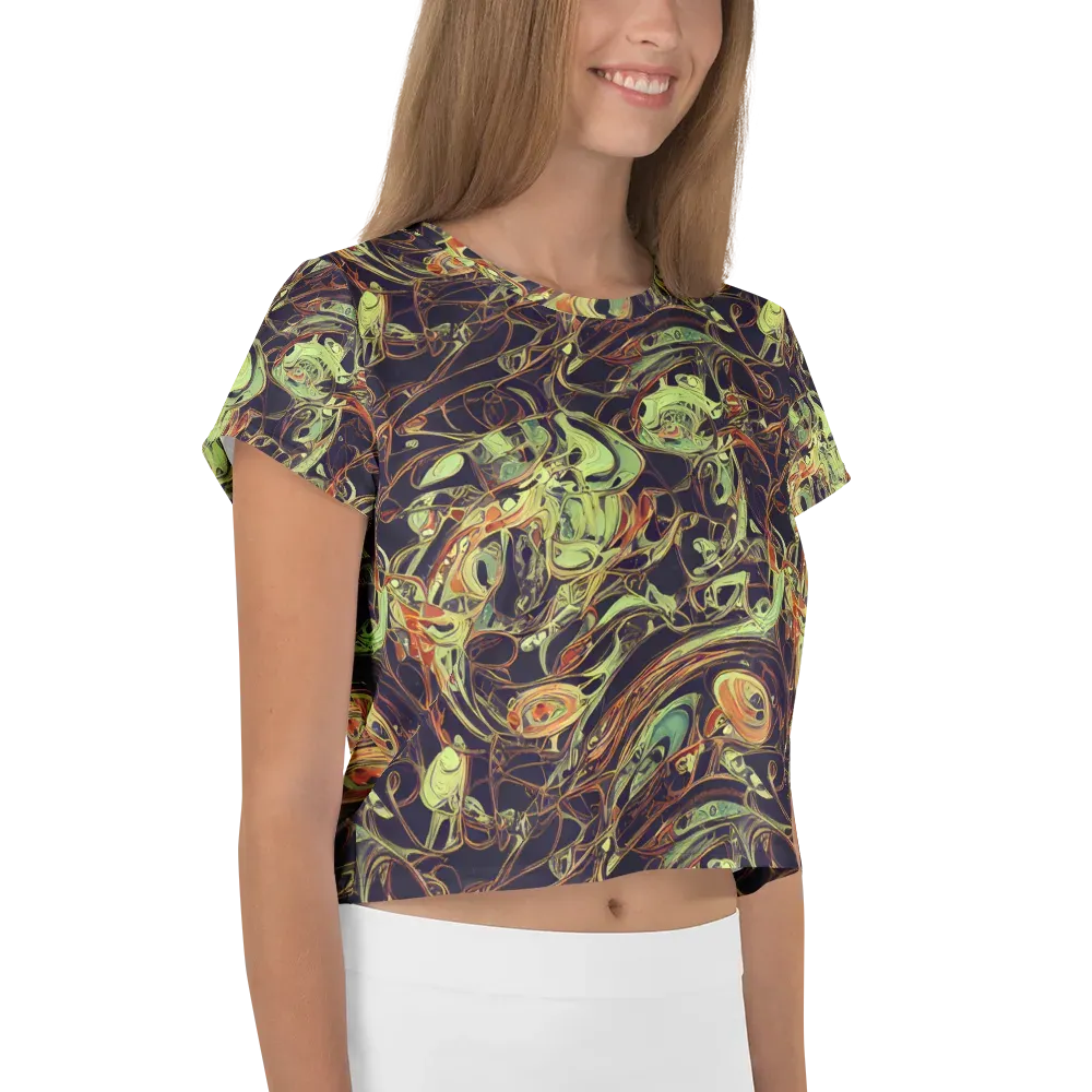 Molten Labyrinth on Crop Tee — Right