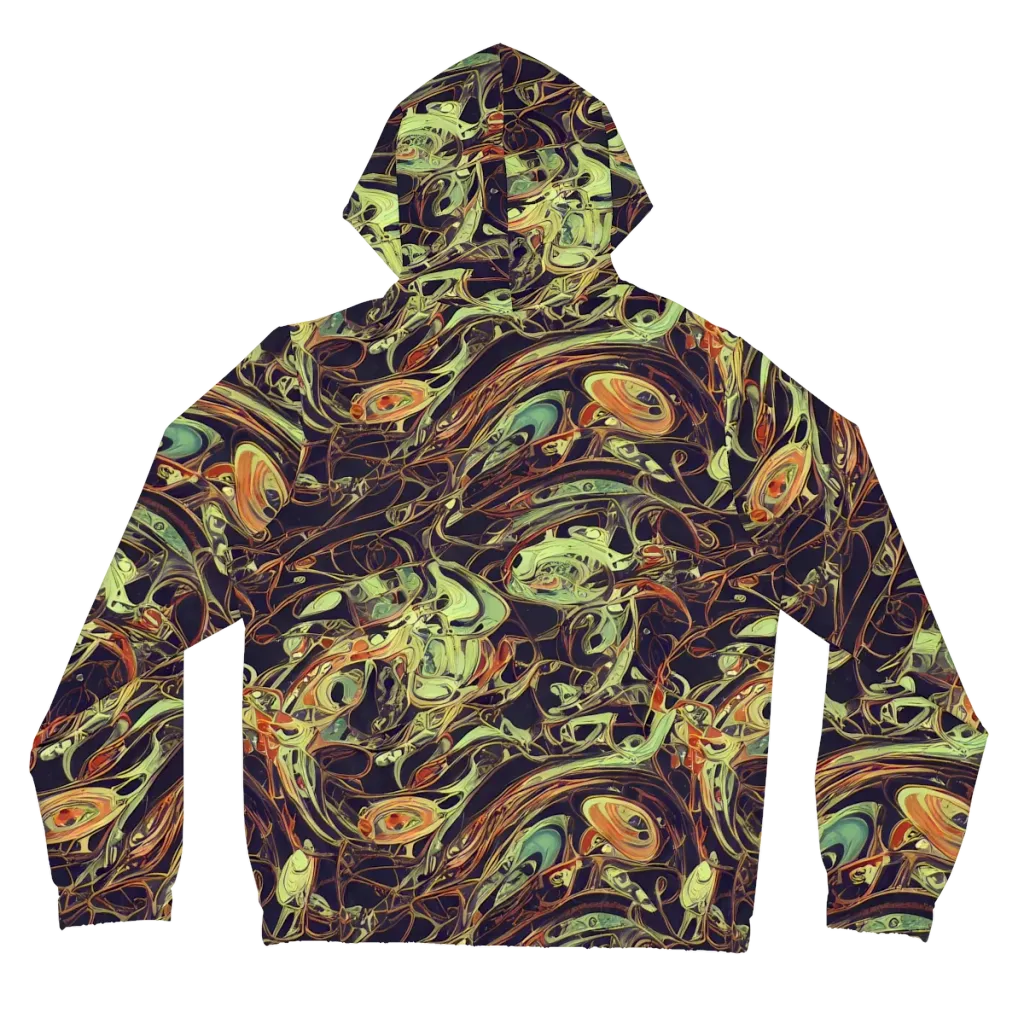 Molten Labyrinth on Women's Full-Zip Hoodie — Back
