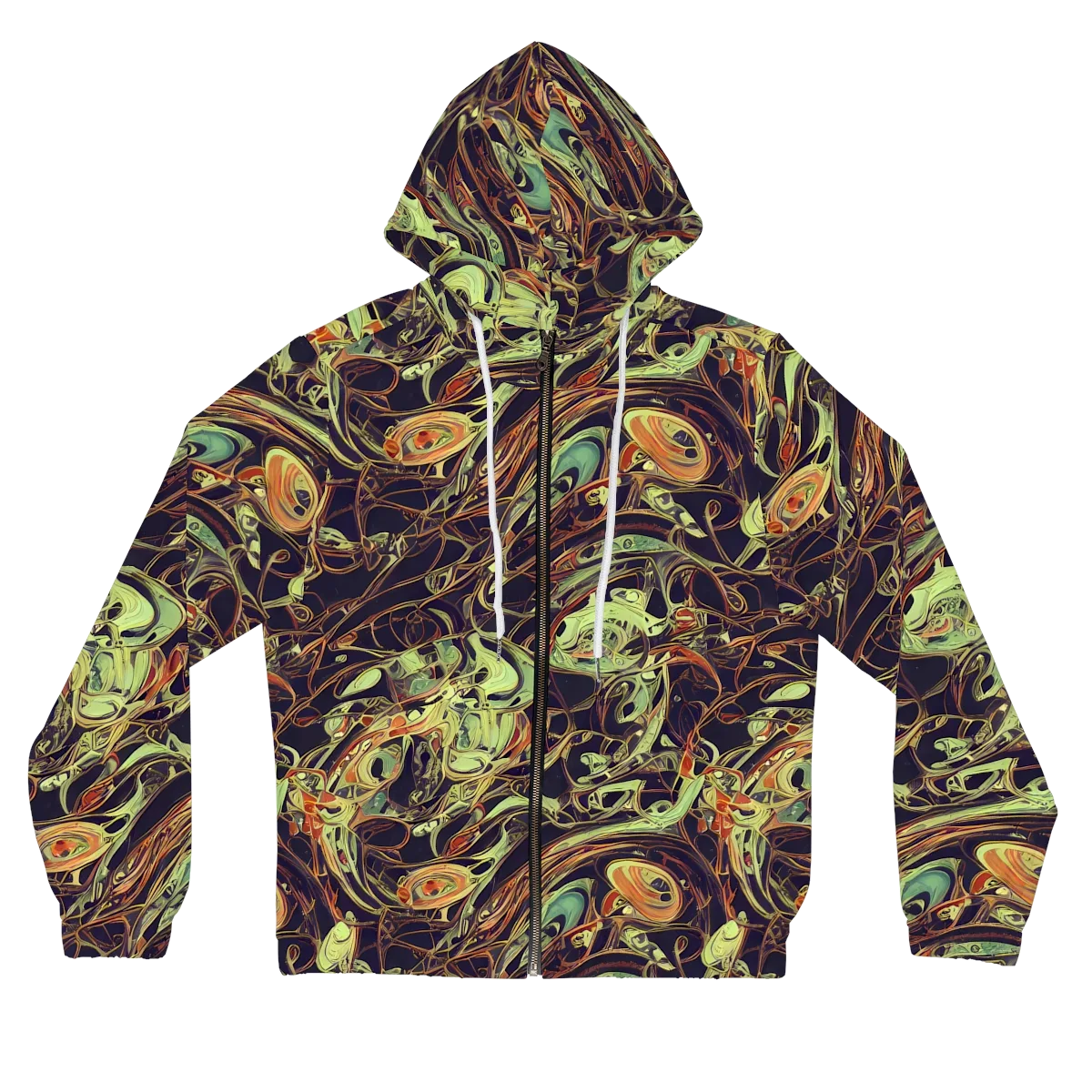 Molten Labyrinth on Women's Full-Zip Hoodie — Front