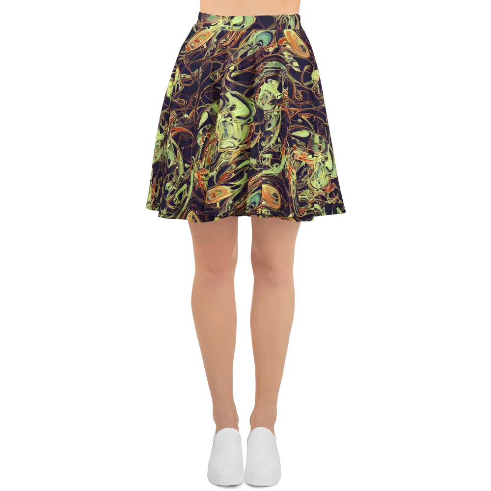 Molten Labyrinth on Skater Skirt — Front