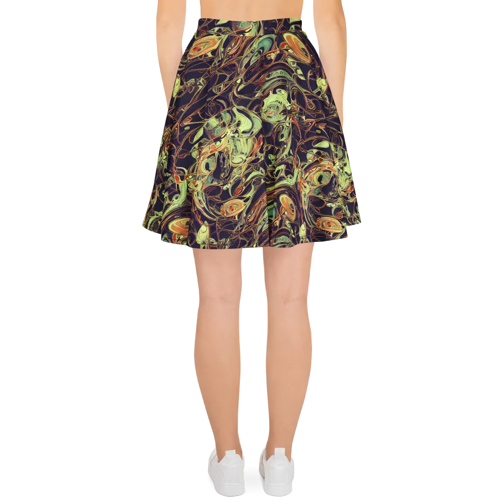 Molten Labyrinth on Skater Skirt — Back