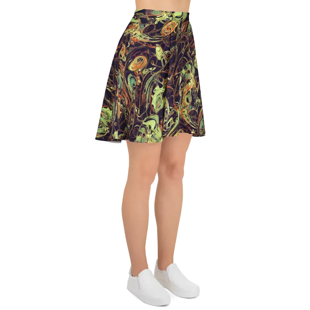 Molten Labyrinth on Skater Skirt — Right