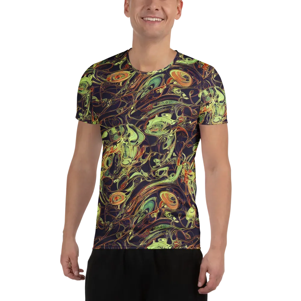 Molten Labyrinth on Men's Athletic T-Shirt — Front