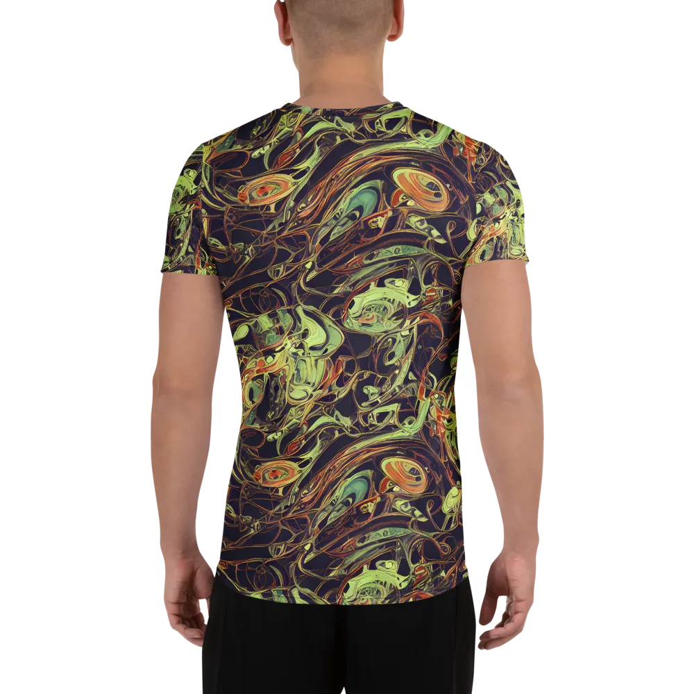 Molten Labyrinth on Men's Athletic T-Shirt — Back