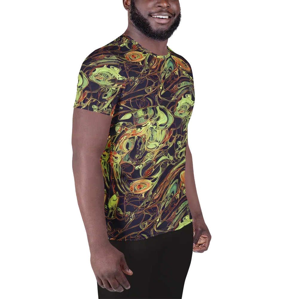 Molten Labyrinth on Men's Athletic T-Shirt — Right