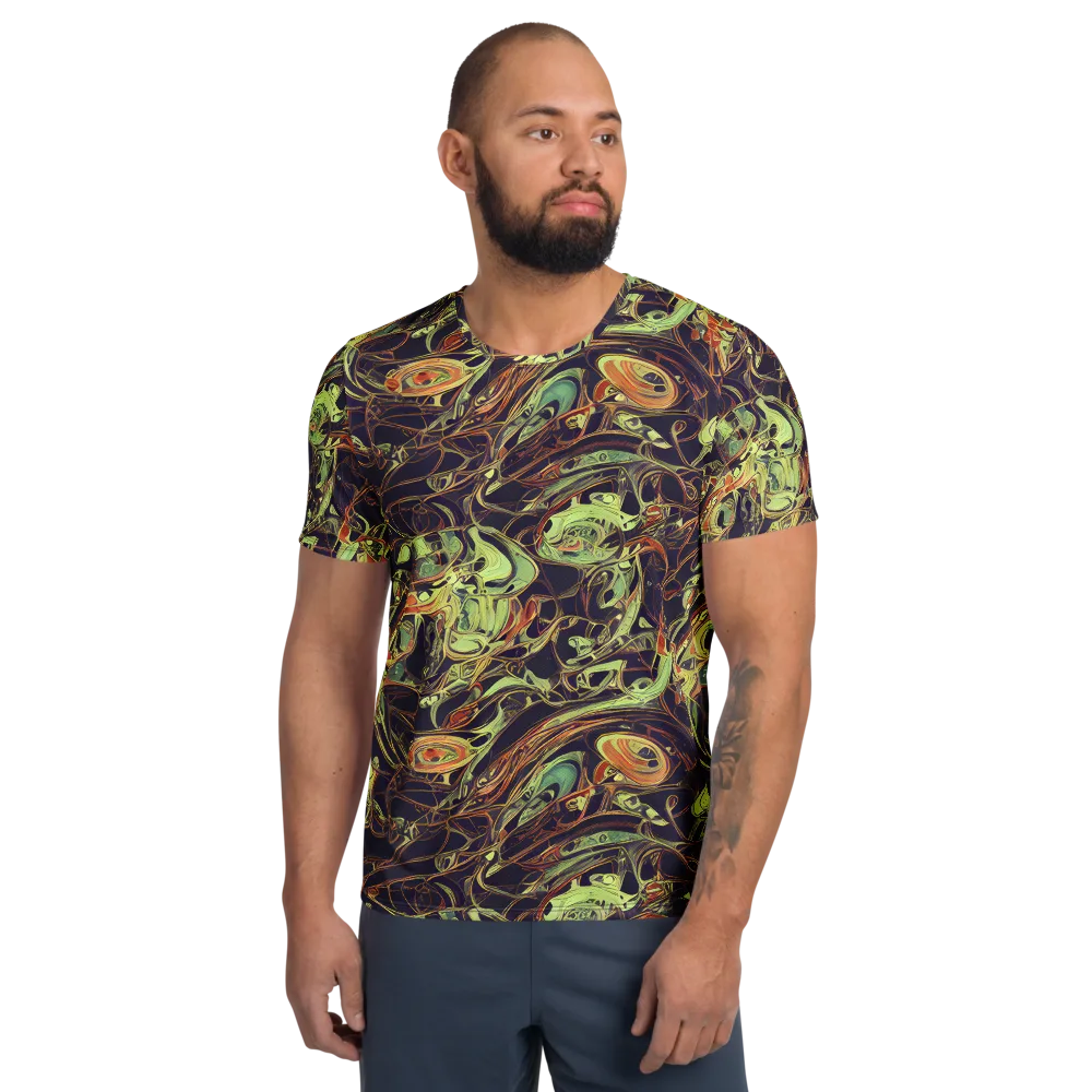Molten Labyrinth on Men's Athletic T-Shirt — Front